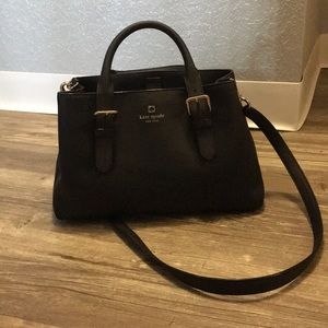 Kate Spade black leather handbag medium